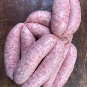 Lovely Norfolk Pork Sausages, local pork from local butchers.
