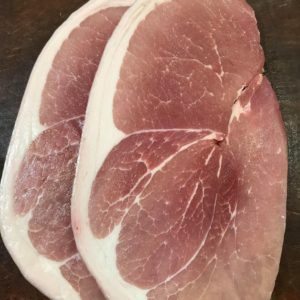 Lovely juicy gammon steaks from locally sourced free range pigs